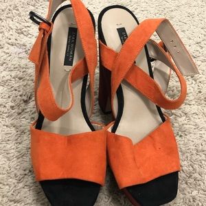 ZARA WOMAN OPEN TOE WEDGES PLATFORM SHOES SIZE 37